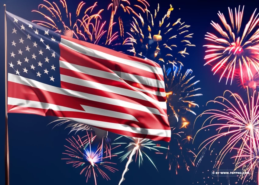 Happy Independence Day USA 4th July HD Images PNG Isolated Subject on Transparent Background - Image ID ff3b13cc