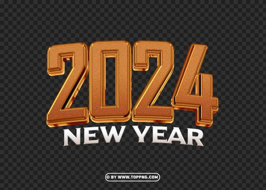 Happy New Year 2024 Isolated Graphic on HighQuality Transparent PNG