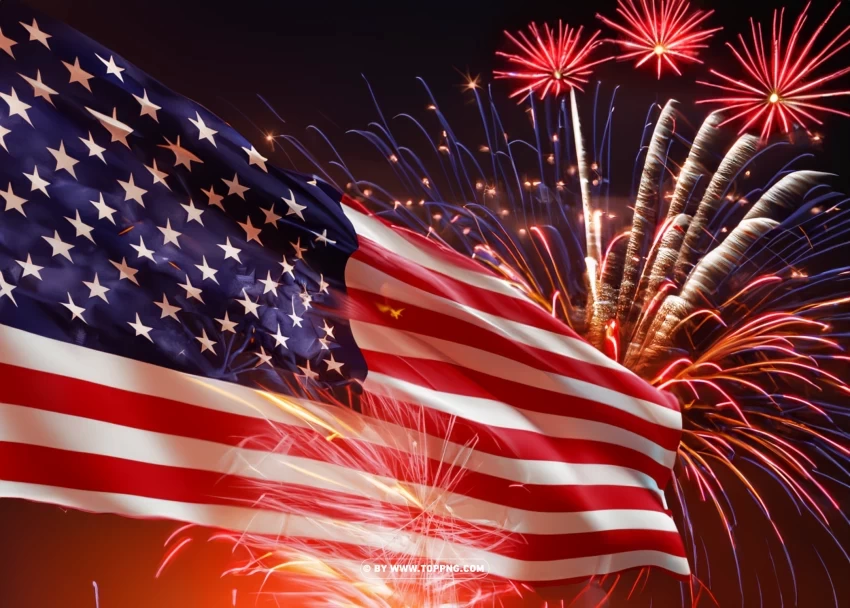 HD American Flag Fireworks Pictures Images PNG for personal use