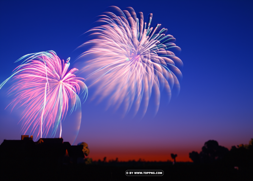 HD Colorful Firework Background Isolated PNG Graphic with Transparency
