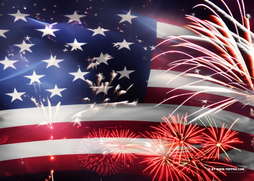 HD Images for Happy Independence Day USA 4th July PNG Isolated Illustration with Clarity