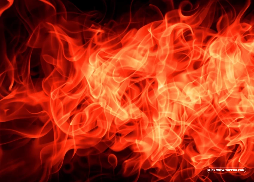 Intense Red Fire and Smoke Creating a Background PNG high resolution free