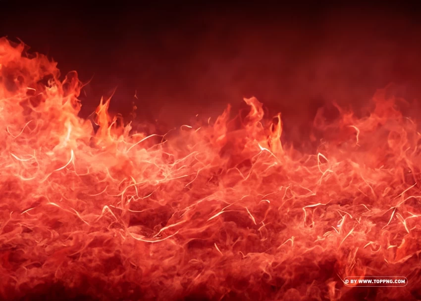 Intense Red Fire and Smoke on Background PNG Graphic with Transparent Isolation