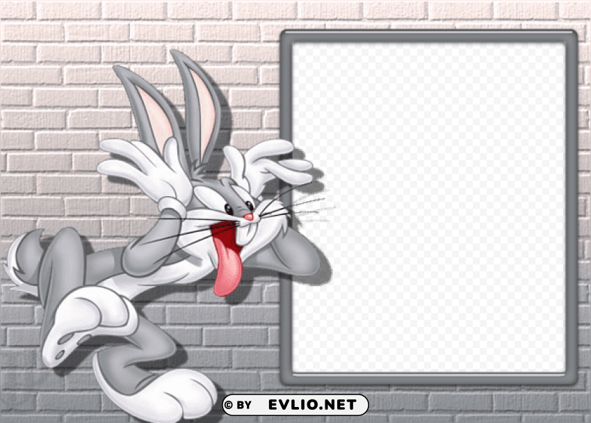 kids transparenframe with bugs bunny PNG for mobile apps