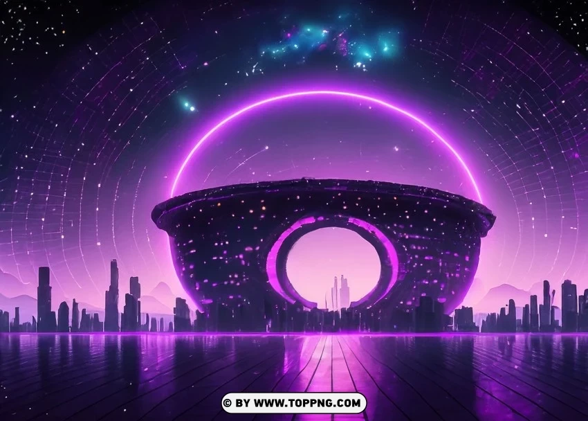 Radiant Futurist City showcasing Mesmerizing Purple Neon Light Display Wallpaper Flare Isolated Subject on HighResolution Transparent PNG - Image ID dc956cc5