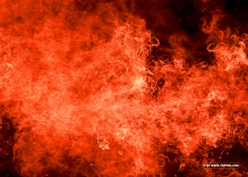 Red Fire and Smoke PNG Graphic with Transparent Background Isolation