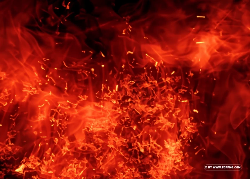 Red Hot Flames And Smoke In A Striking Background PNG Graphics