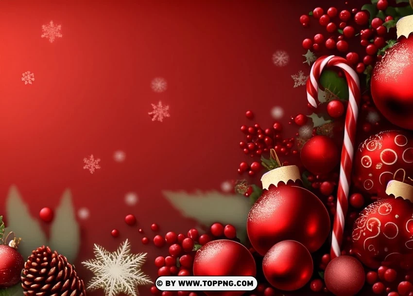 Rich Crimson Christmas Banner PNG pictures without background