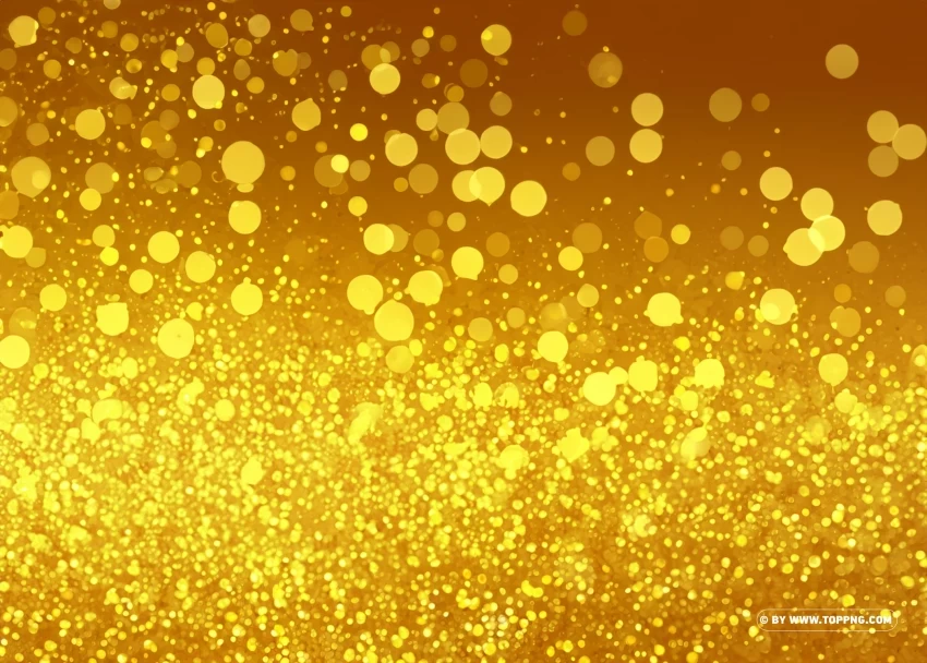 Shimmering Gold Glitter Overlay Bokeh Effect Image Transparent PNG photos for projects