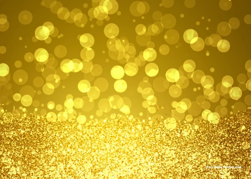 Sparkling Gold Glitter Overlay Bokeh Effect Image Transparent PNG picture