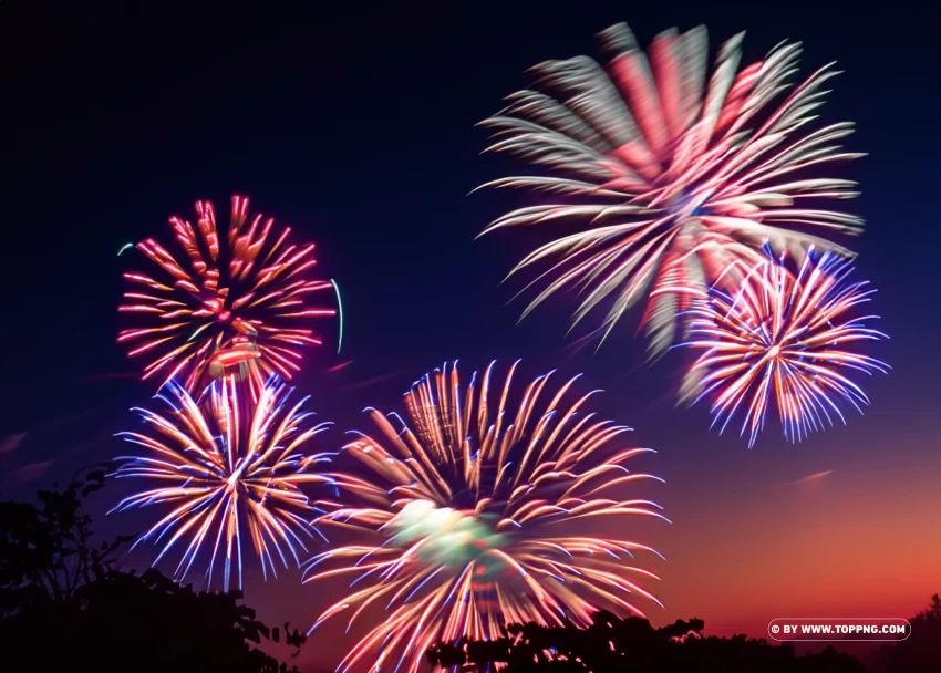 Spectacular Fireworks Display Royalty Free Picture PNG transparent graphics bundle