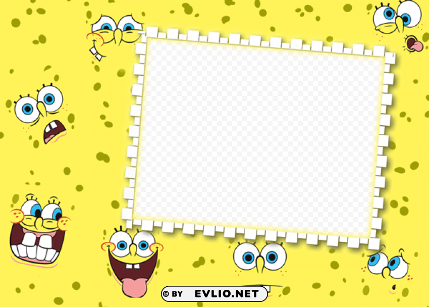 spongebob kids transparen frame PNG for online use
