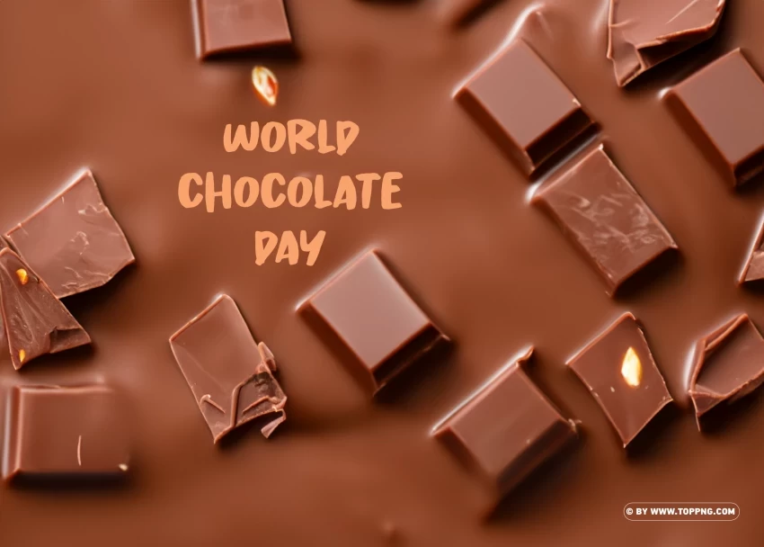 Tempting Chocolate Delights World Chocolate Day Background PNG Image with Isolated Element