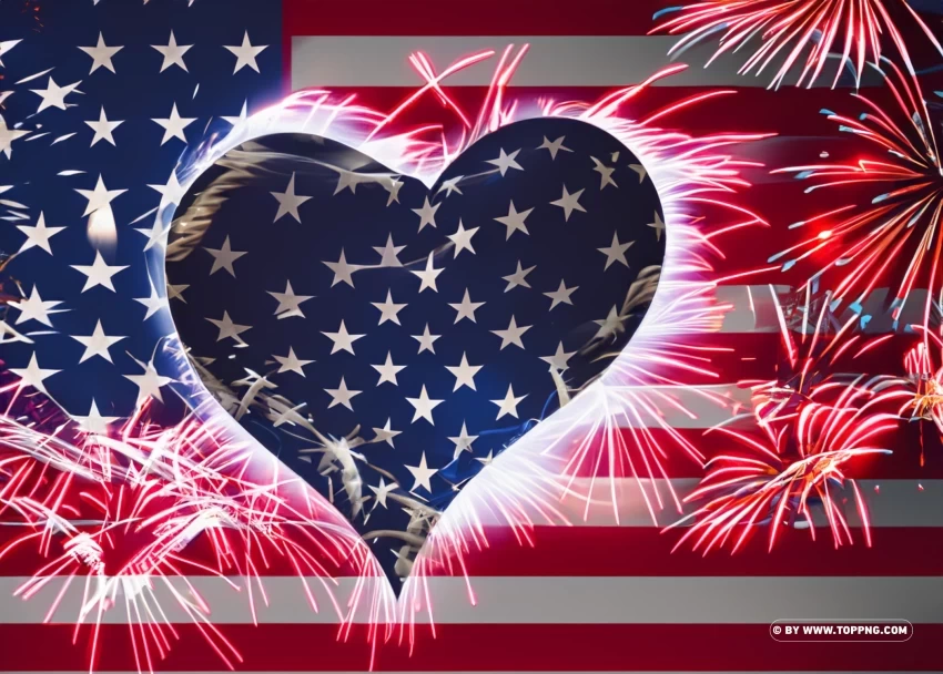 USA Heart Flag Images Celebrate 4th of July with Love and Patriotism Transparent PNG graphics variety - Image ID a7720795