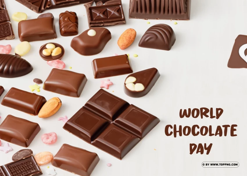 World Chocolate Day PNG Image with Isolated Graphic Element - Image ID 9b3f237a