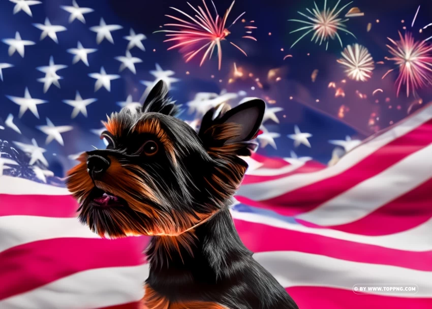 Yorkie 4th of July Pictures Celebrate Independence Day with Your Favorite Yorkie Transparent design PNG
