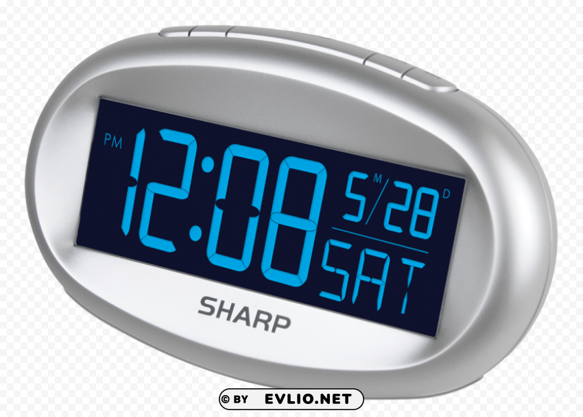 Digital Alarm Clock Transparent Background Isolated PNG Illustration