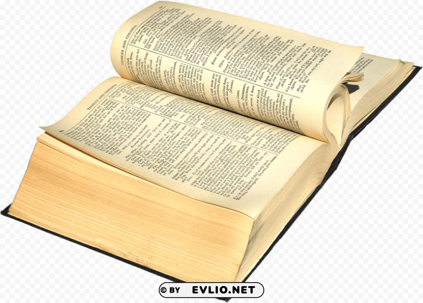 Old Open Book - Image ID 0293910a Clear PNG
