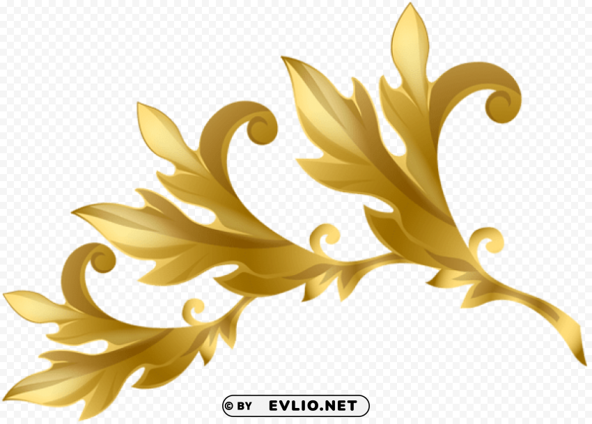 gold decorative element transparent High-resolution PNG