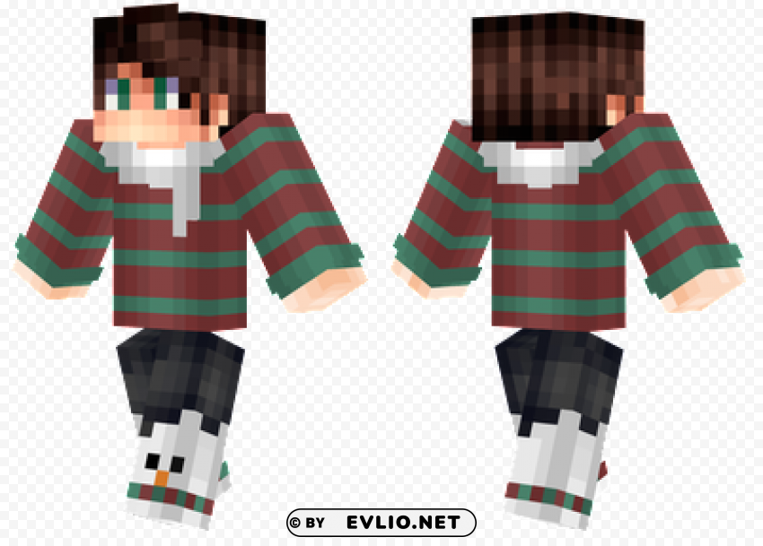 minecraft skins christmas boy skin PNG files with transparent backdrop