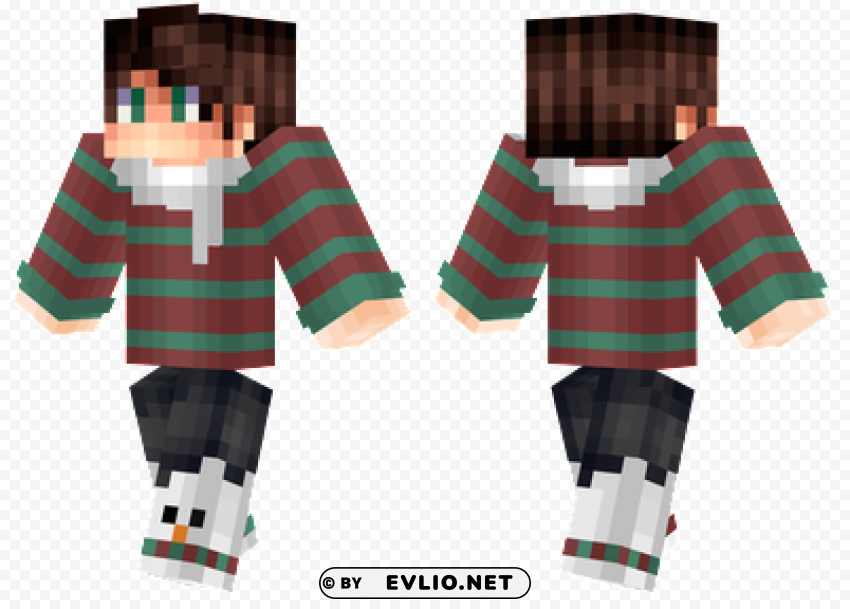 Minecraft Skins Christmas Boy Skin PNG Files With Transparent Backdrop