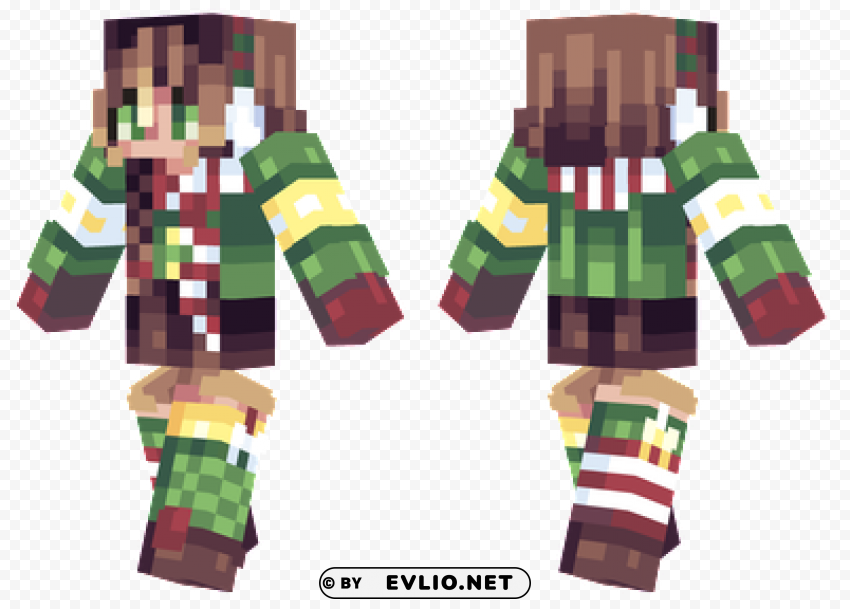 minecraft skins christmasy skin PNG files with transparent backdrop complete bundle