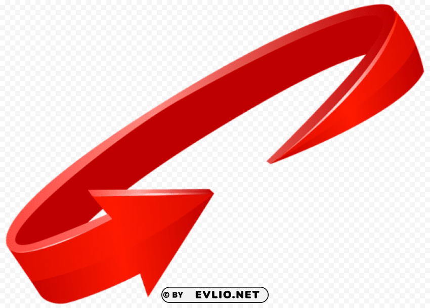 Red Circle Arrow Transparent Isolated Item On Clear Background PNG