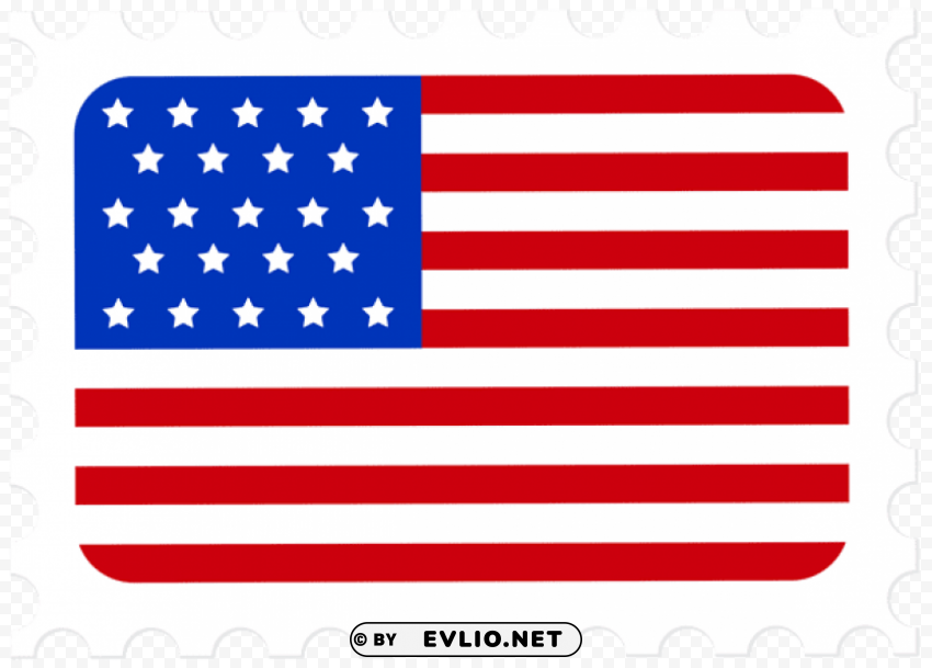 Usa Flag Postage Stamp Free PNG Download No Background