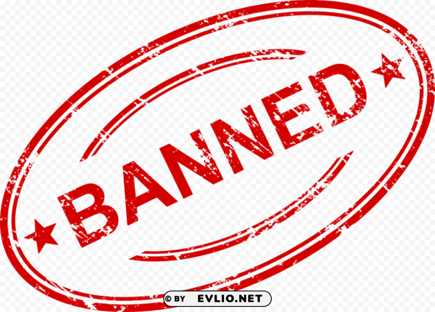 banned stamp PNG photos with clear backgrounds