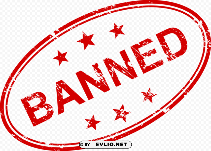 banned stamp PNG pics with alpha channel