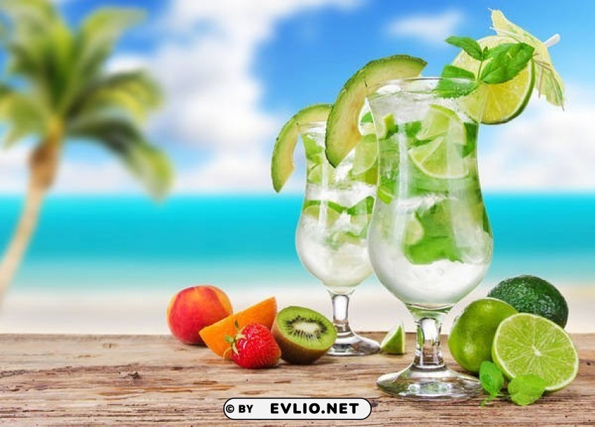 beach tropical cocktails HighResolution Transparent PNG Isolated Item