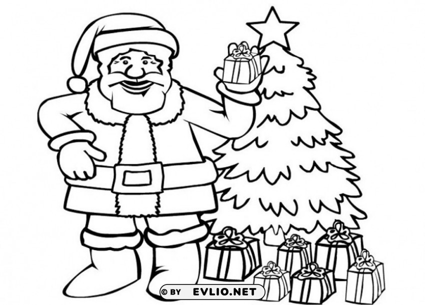 coloring pages christmas color PNG images with high-quality resolution
