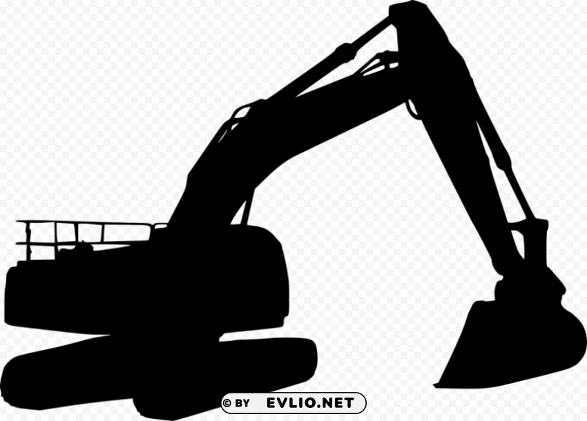 excavator silhouette PNG files with transparent canvas collection
