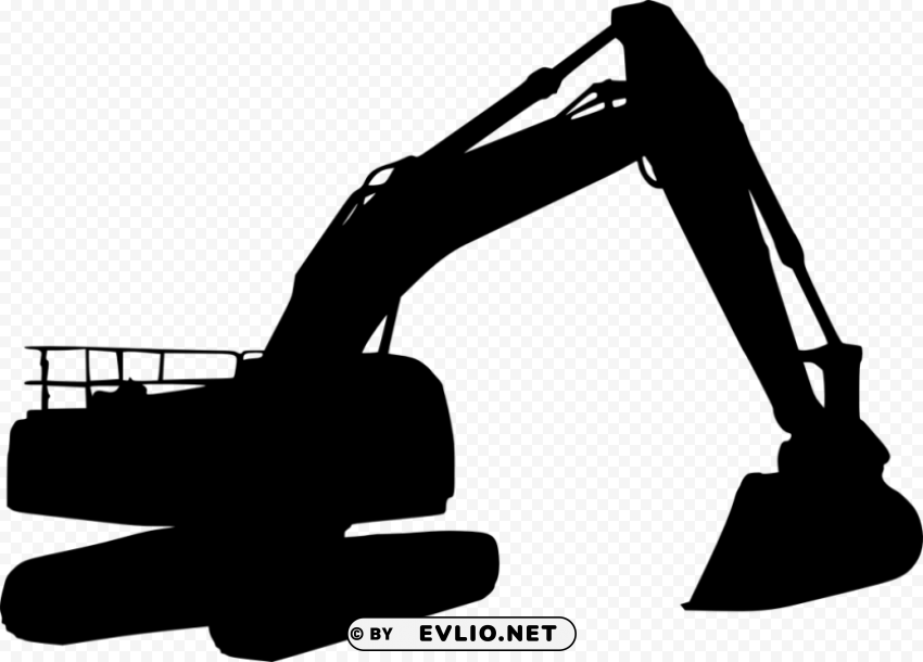 Excavator Silhouette PNG Files With Transparent Canvas Collection