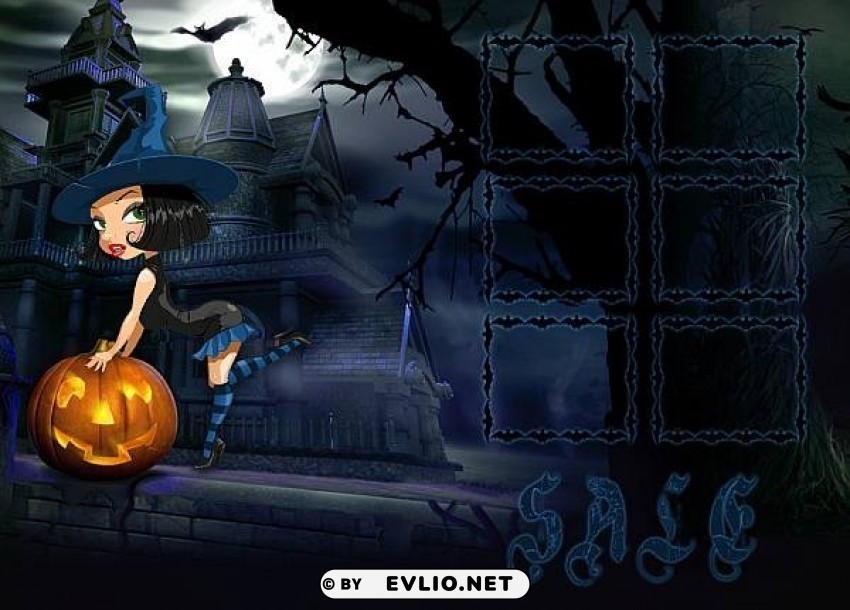 halloween witch with pumpkin3 PNG transparent photos extensive collection