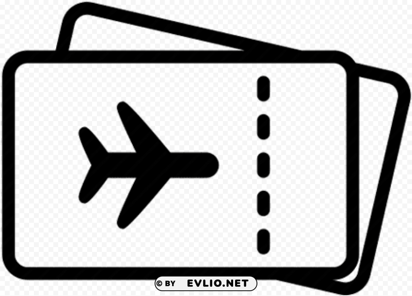 airplane boarding pass PNG isolated