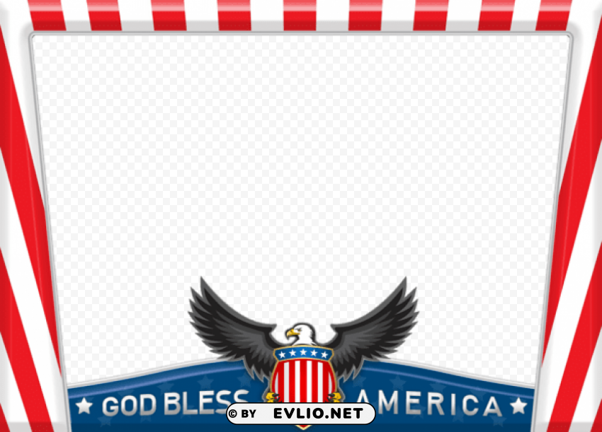 god bless americaframe HighResolution Isolated PNG Image