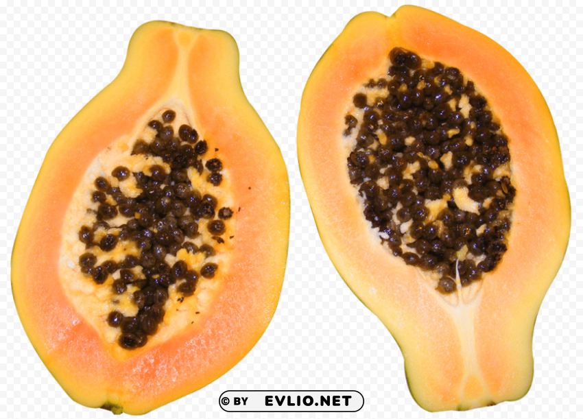 half cut papaya PNG photo PNG images with transparent backgrounds - Image ID b9716f09