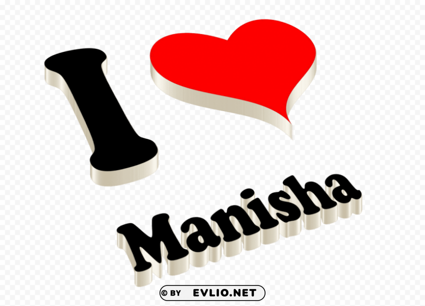 manisha 3d letter name Isolated Artwork in Transparent PNG