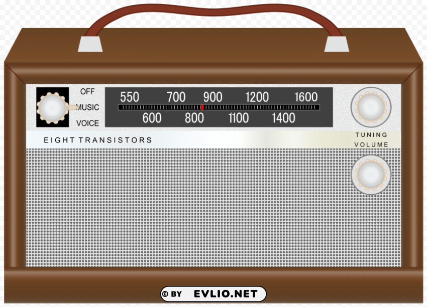 radio Clean Background Isolated PNG Character