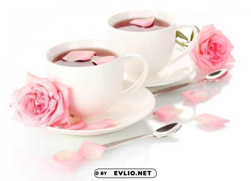 tea and roses white PNG graphics for free