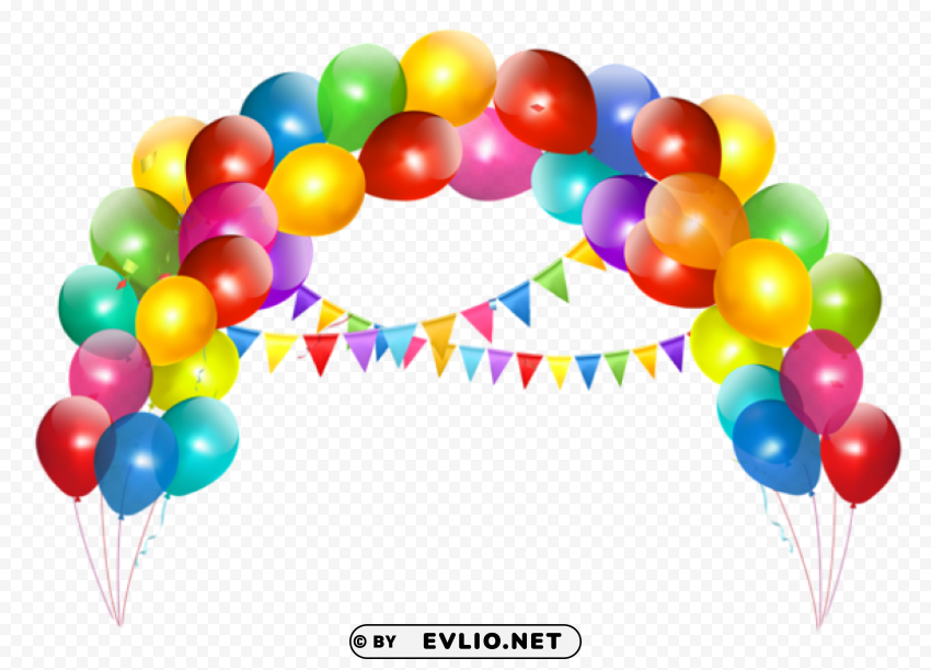 transparent balloon arch with decoration PNG images without watermarks