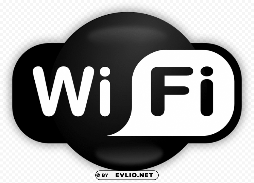 wifi icon black Isolated Subject on Clear Background PNG clipart png photo - e88c5341