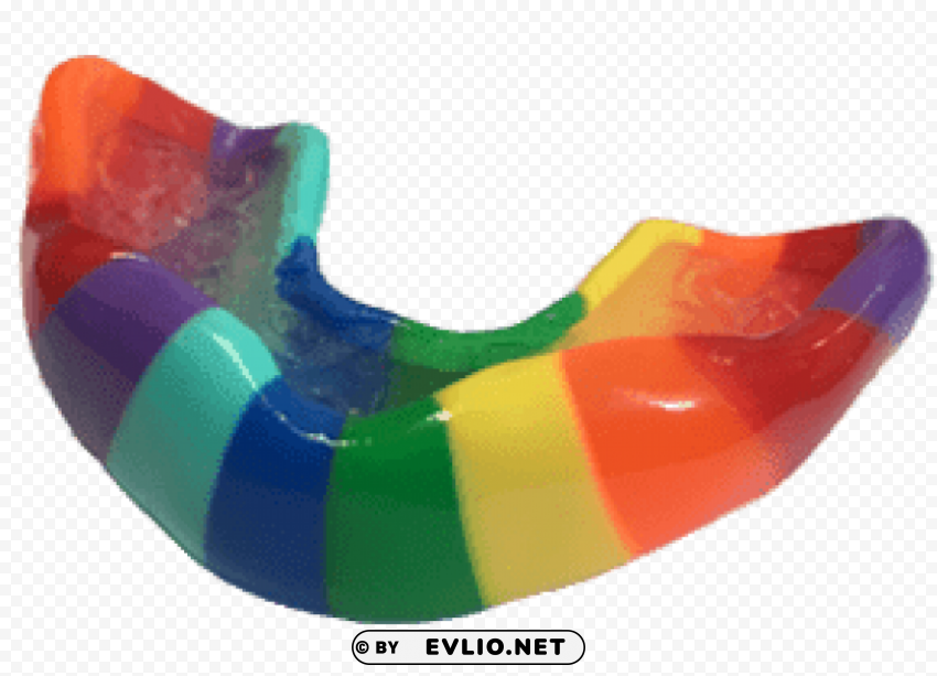 rainbow mouthguard PNG for presentations