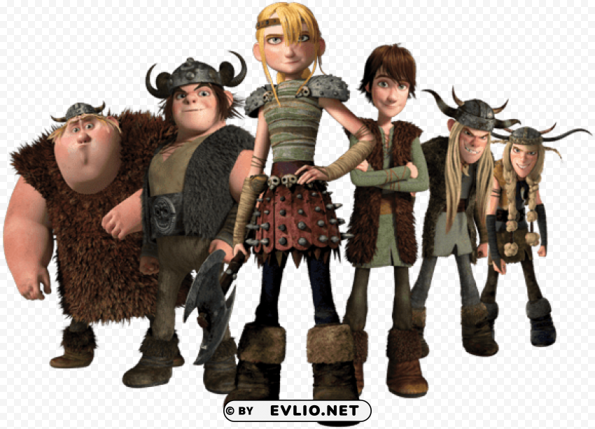 school of dragons vikings PNG with clear transparency
