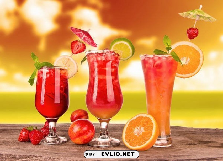 tropical cocktails HighResolution PNG Isolated on Transparent Background