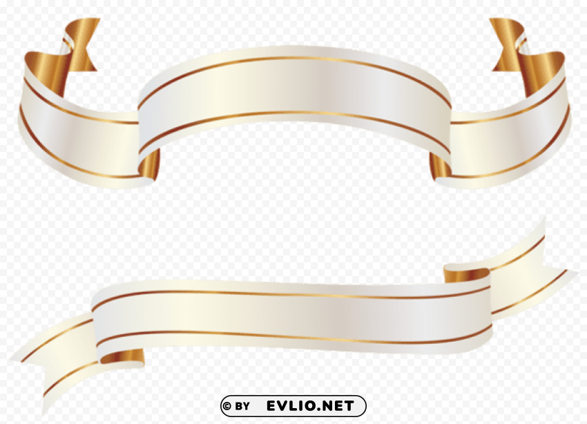 white and gold bannerspicture PNG images for merchandise