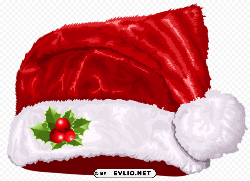 large christmas santa hat PNG Image with Transparent Isolation