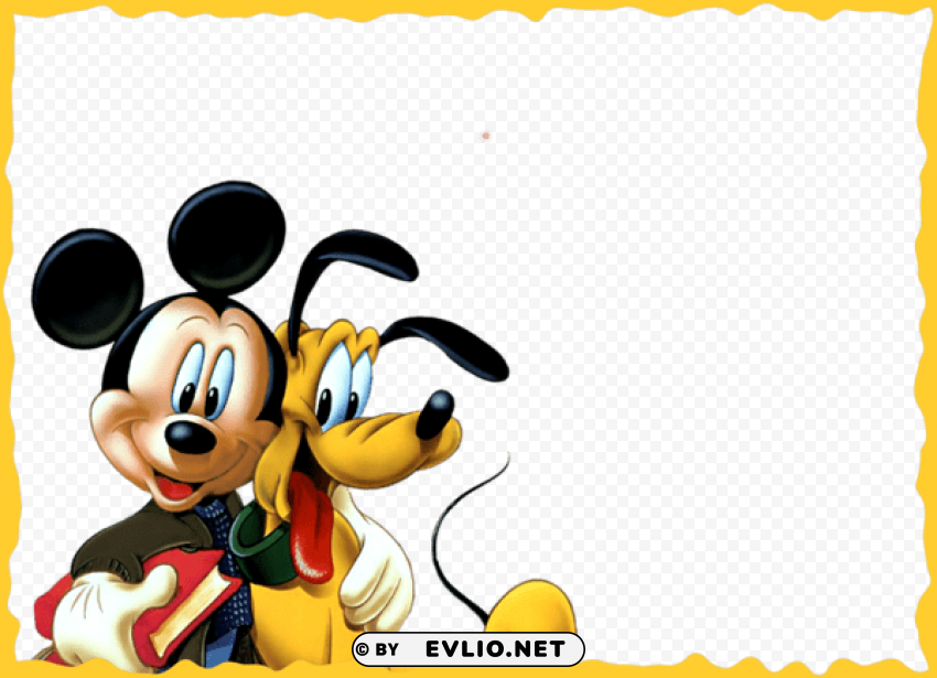 mickey and pluto kidsframe Isolated Subject in Transparent PNG