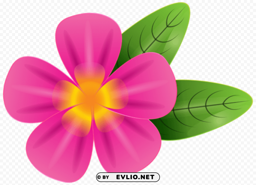 pink tropic flower PNG design elements